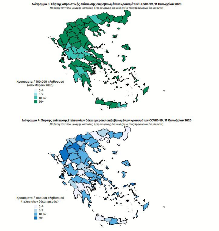χαρτης κοροναϊού