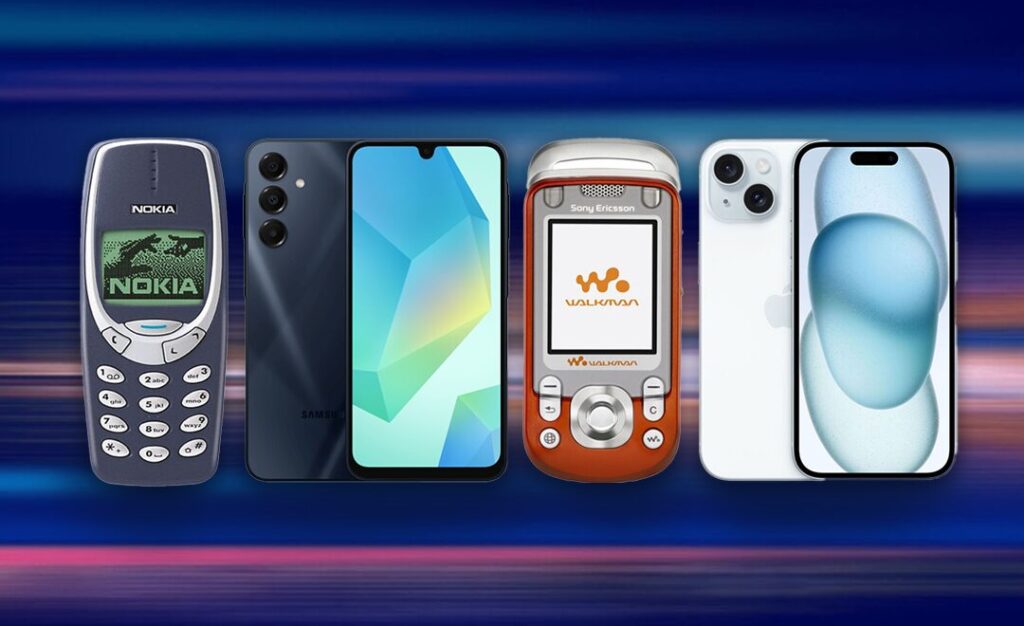 vintage-vs-modern-παλιά-κινητά-τηλέφωνα-vs-smartphones-1395496