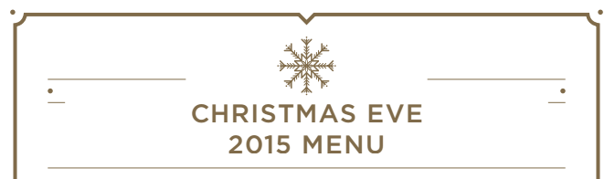 christmas eve menu